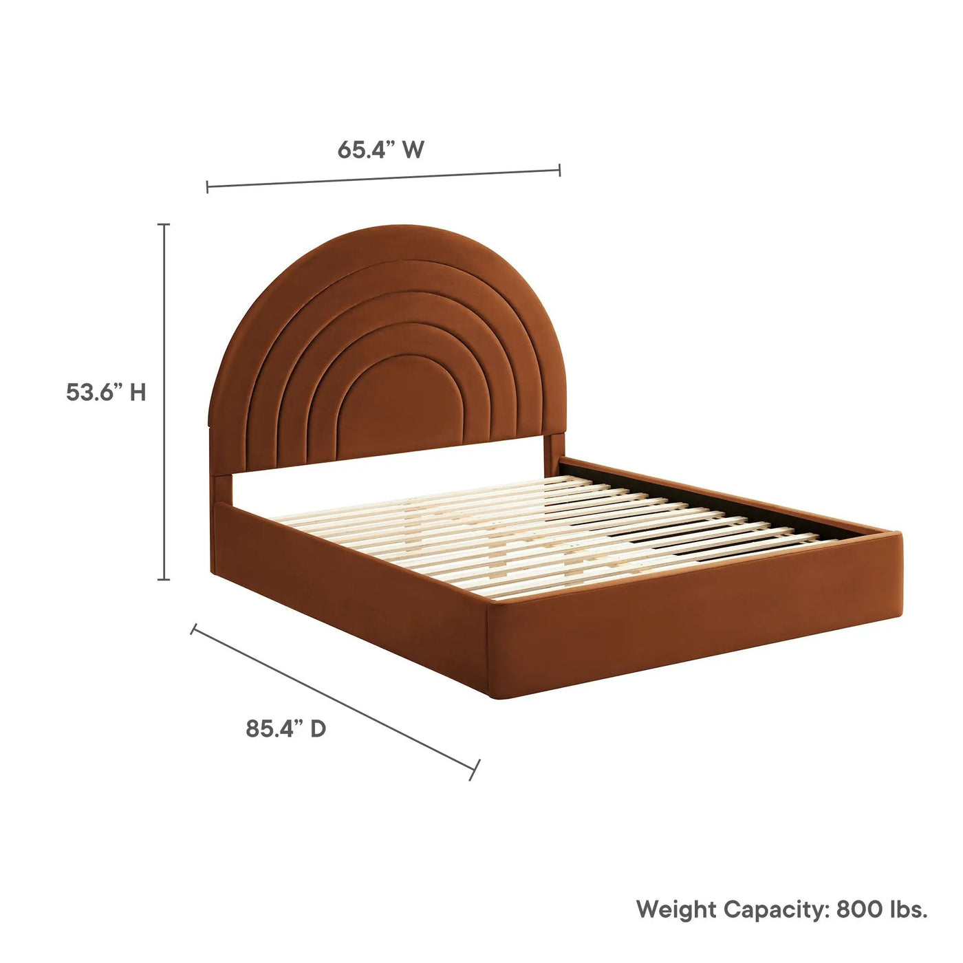 Solana Arched Performance Velvet Queen Platform Bed by Modway by HouseOfZazla