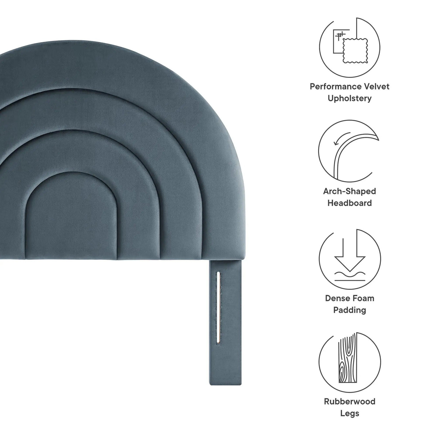 Solana Arched Performance Velvet Twin Headboard by Modway by HouseOfZazla
