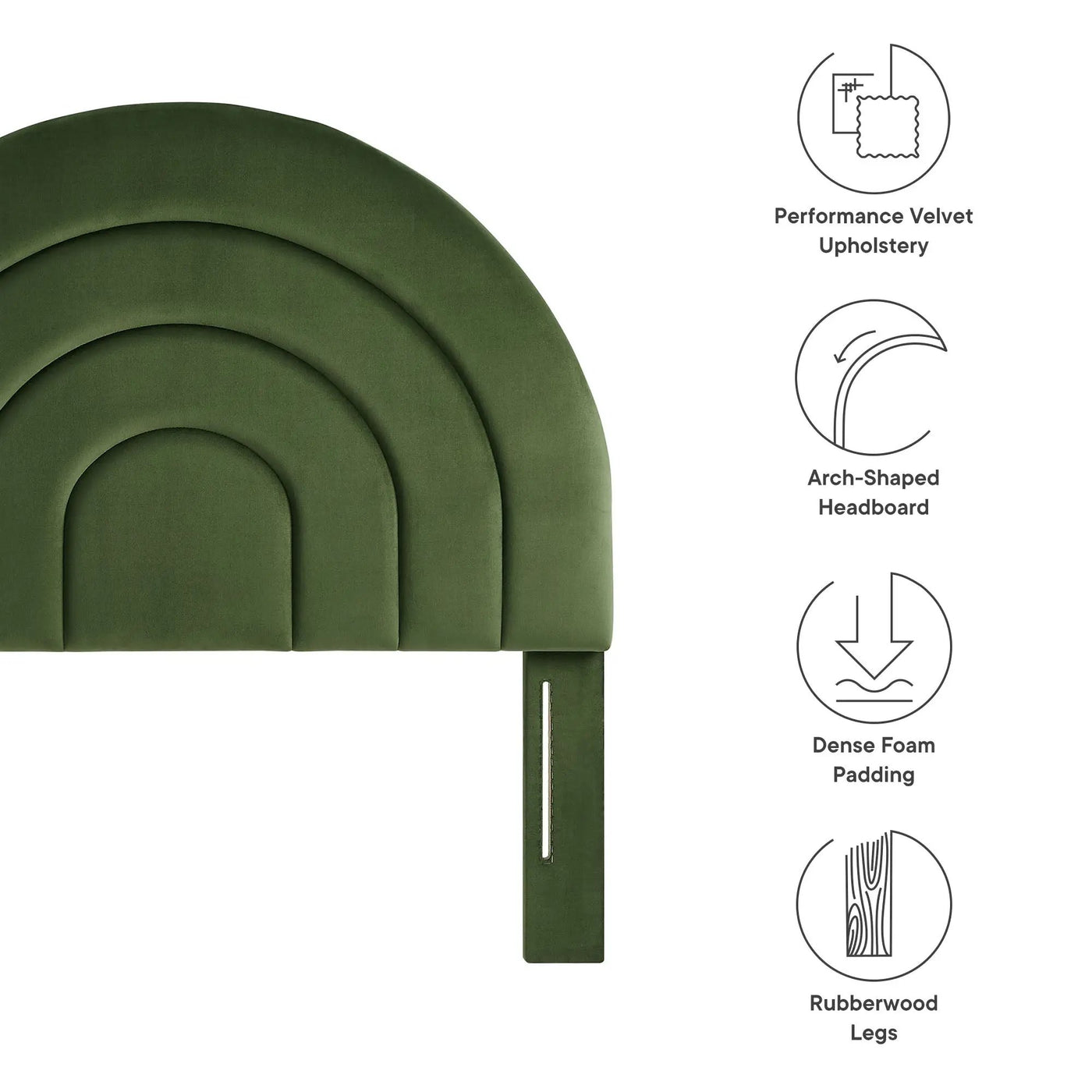 Solana Arched Performance Velvet Twin Headboard by Modway by HouseOfZazla