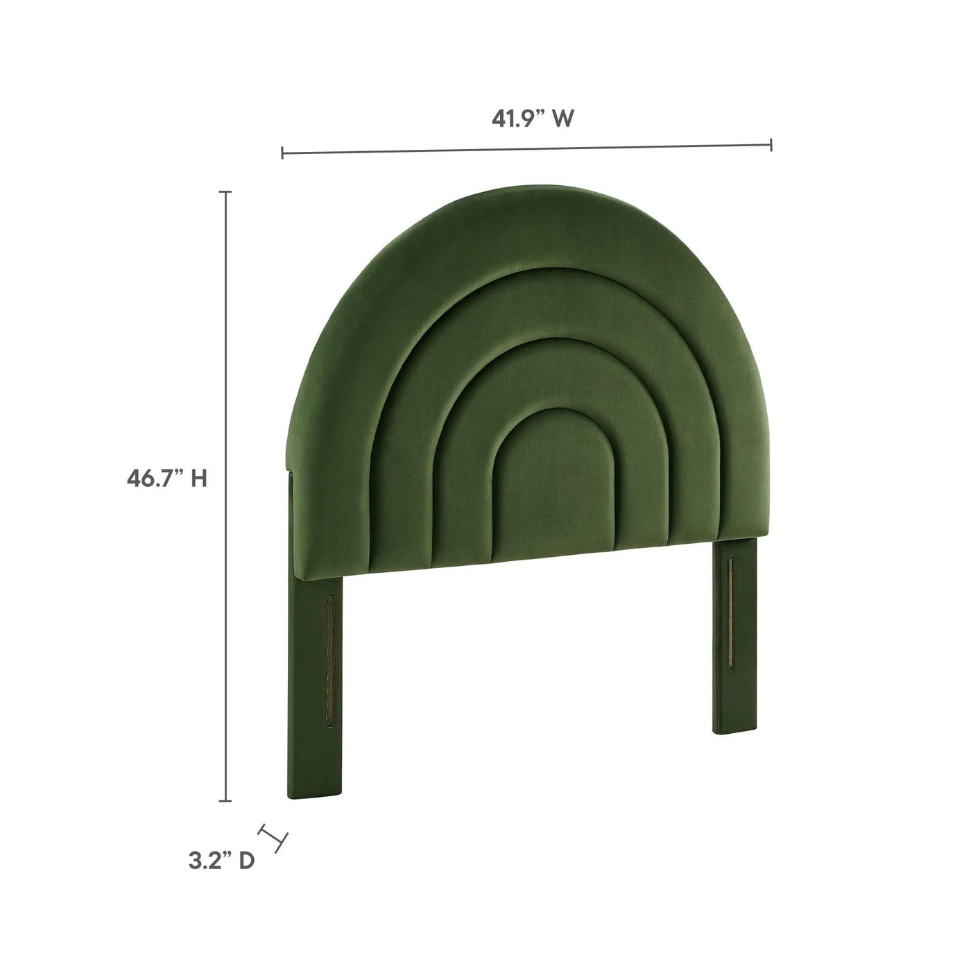Solana Arched Performance Velvet Twin Headboard by Modway by HouseOfZazla