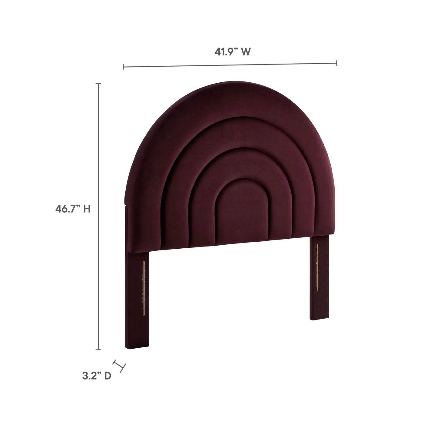 Solana Arched Performance Velvet Twin Headboard by Modway by HouseOfZazla