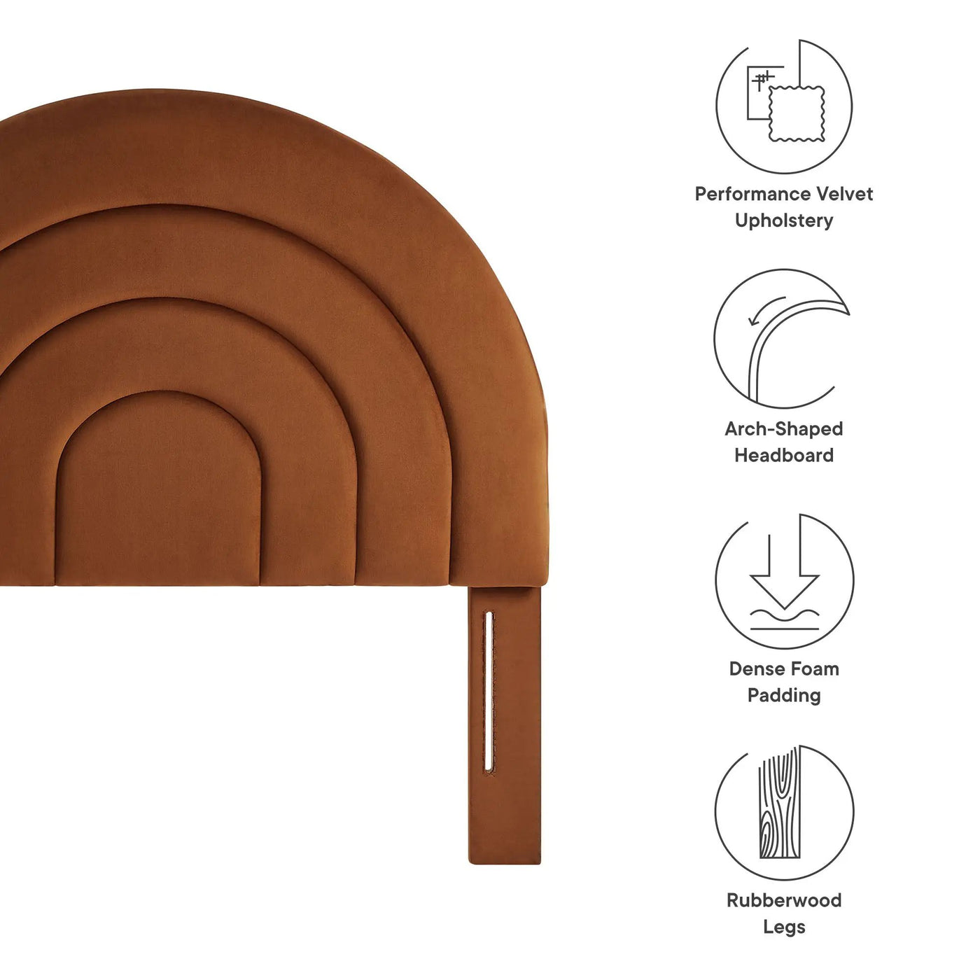 Solana Arched Performance Velvet Twin Headboard by Modway by HouseOfZazla