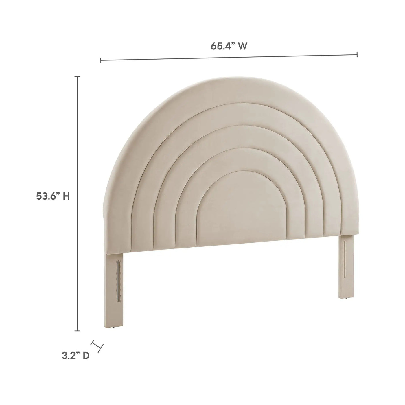 Solana Arched Performance Velvet Queen Headboard by HouseOfZazla