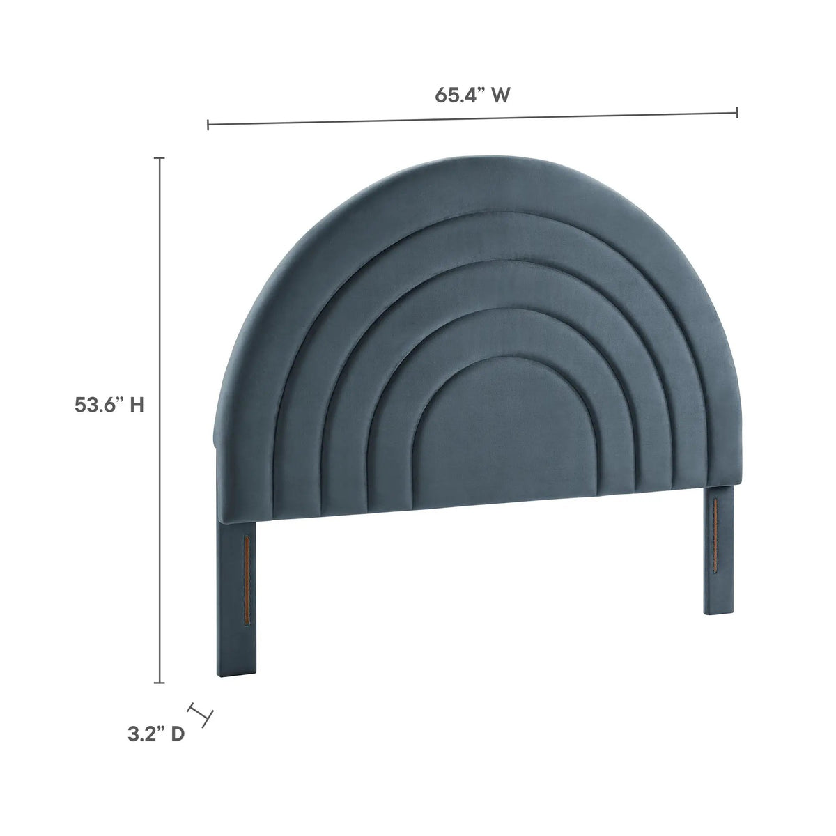 Solana Arched Performance Velvet Queen Headboard by HouseOfZazla