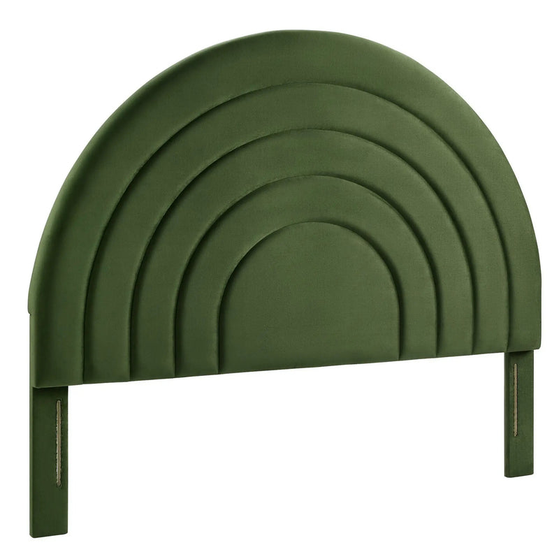 Solana Arched Performance Velvet Queen Headboard by HouseOfZazla