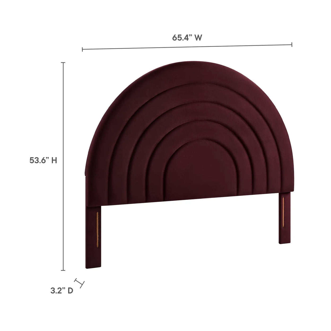 Solana Arched Performance Velvet Queen Headboard by HouseOfZazla