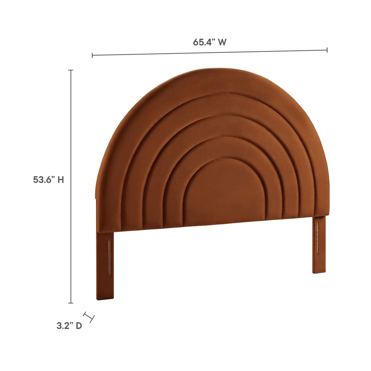 Solana Arched Performance Velvet Queen Headboard by HouseOfZazla