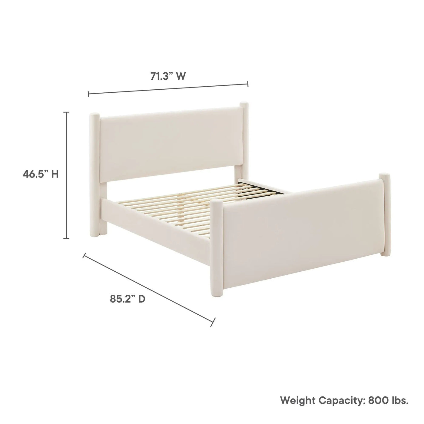 Rael Performance Velvet Queen Platform Bed by Modway by HouseOfZazla