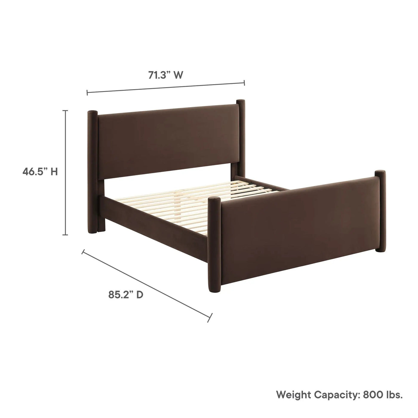 Rael Performance Velvet Queen Platform Bed by Modway by HouseOfZazla