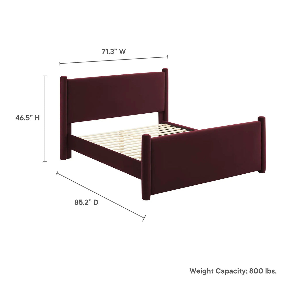 Rael Performance Velvet Queen Platform Bed by Modway by HouseOfZazla