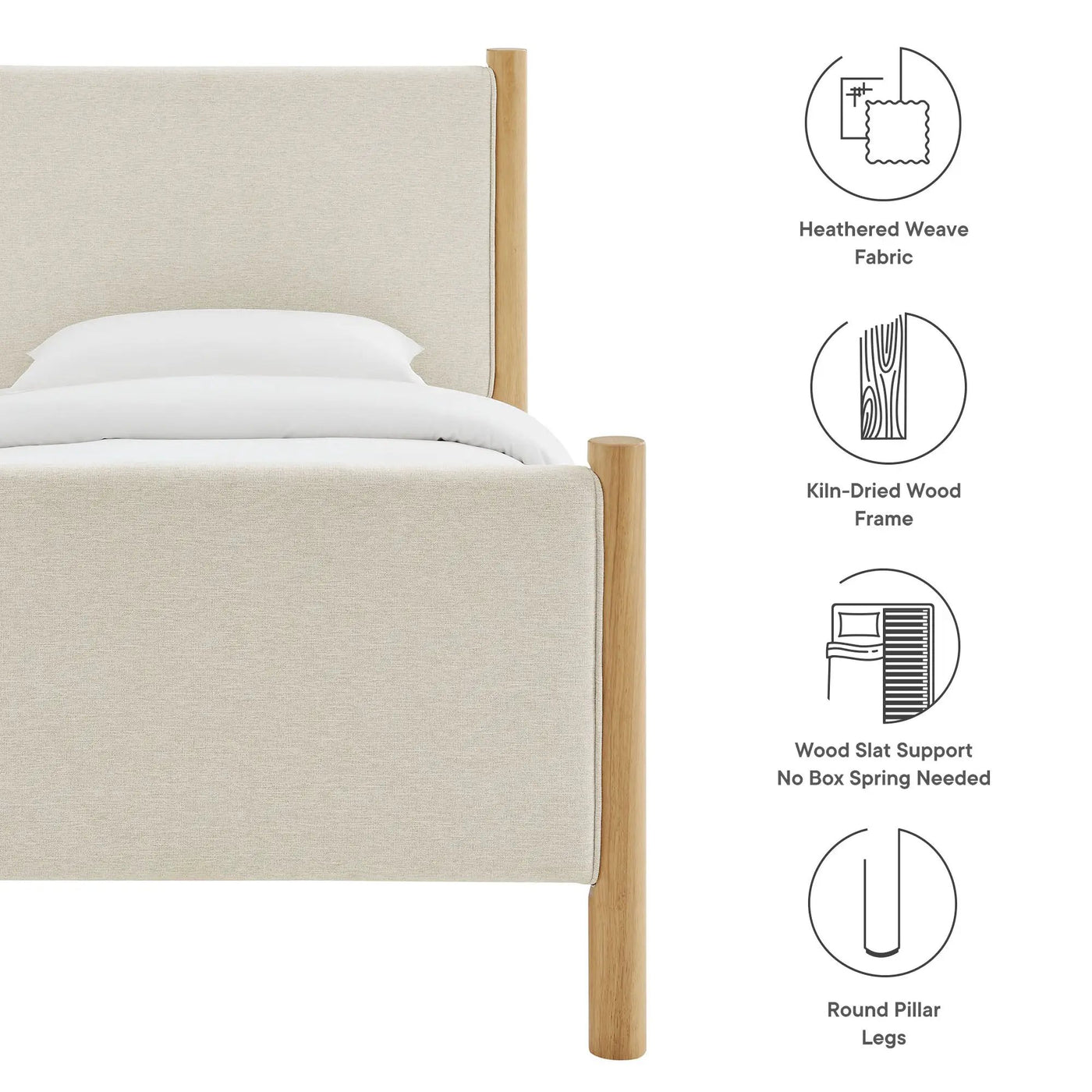 Maven Twin Size Fabric Upholstered Platform Bed by Modway by HouseOfZazla