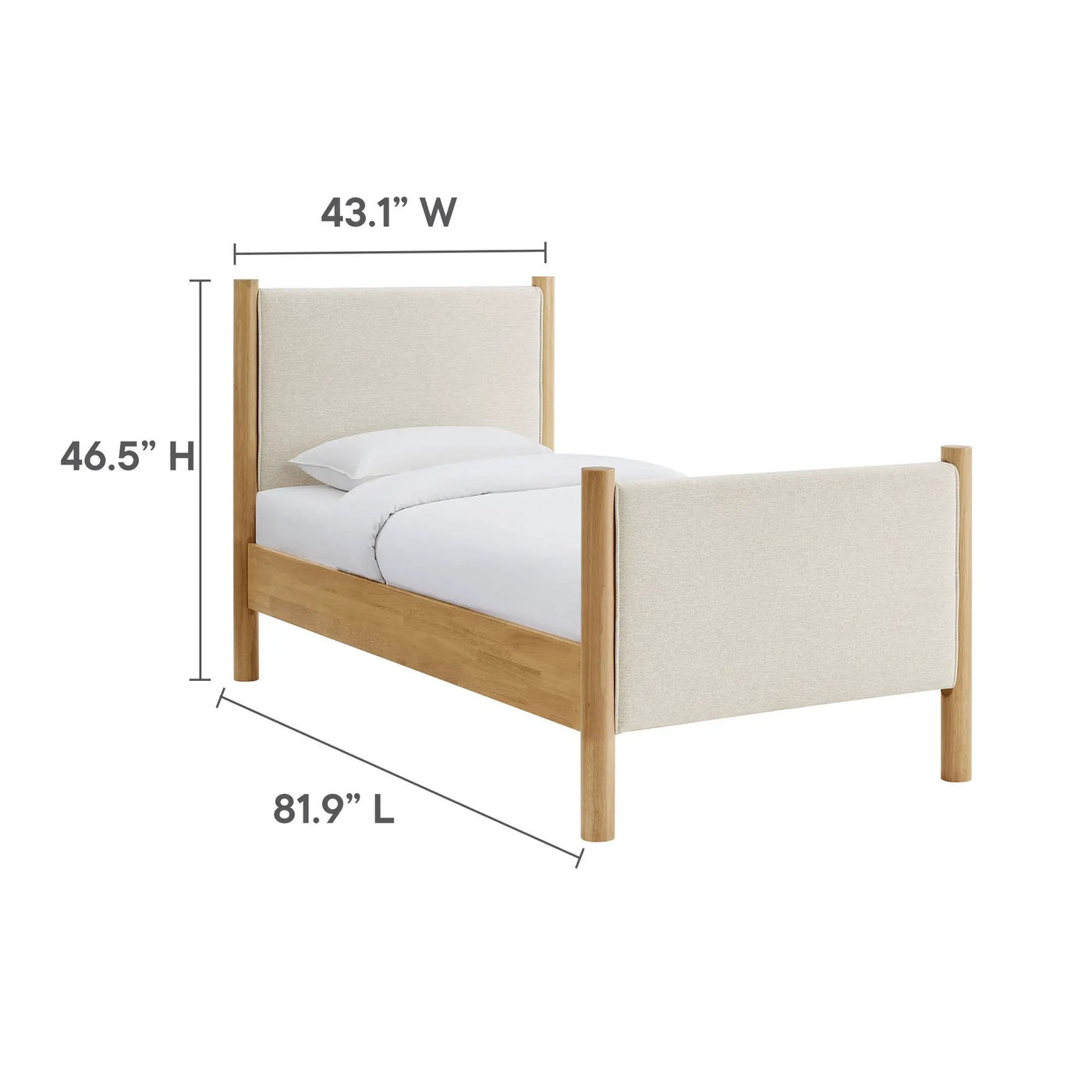 Maven Twin Size Fabric Upholstered Platform Bed by Modway by HouseOfZazla