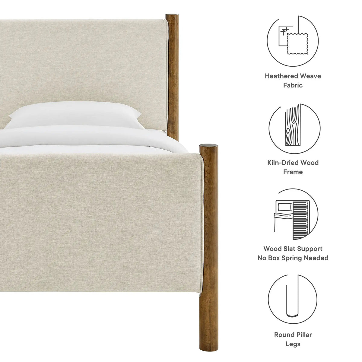 Maven Twin Size Fabric Upholstered Platform Bed by Modway by HouseOfZazla