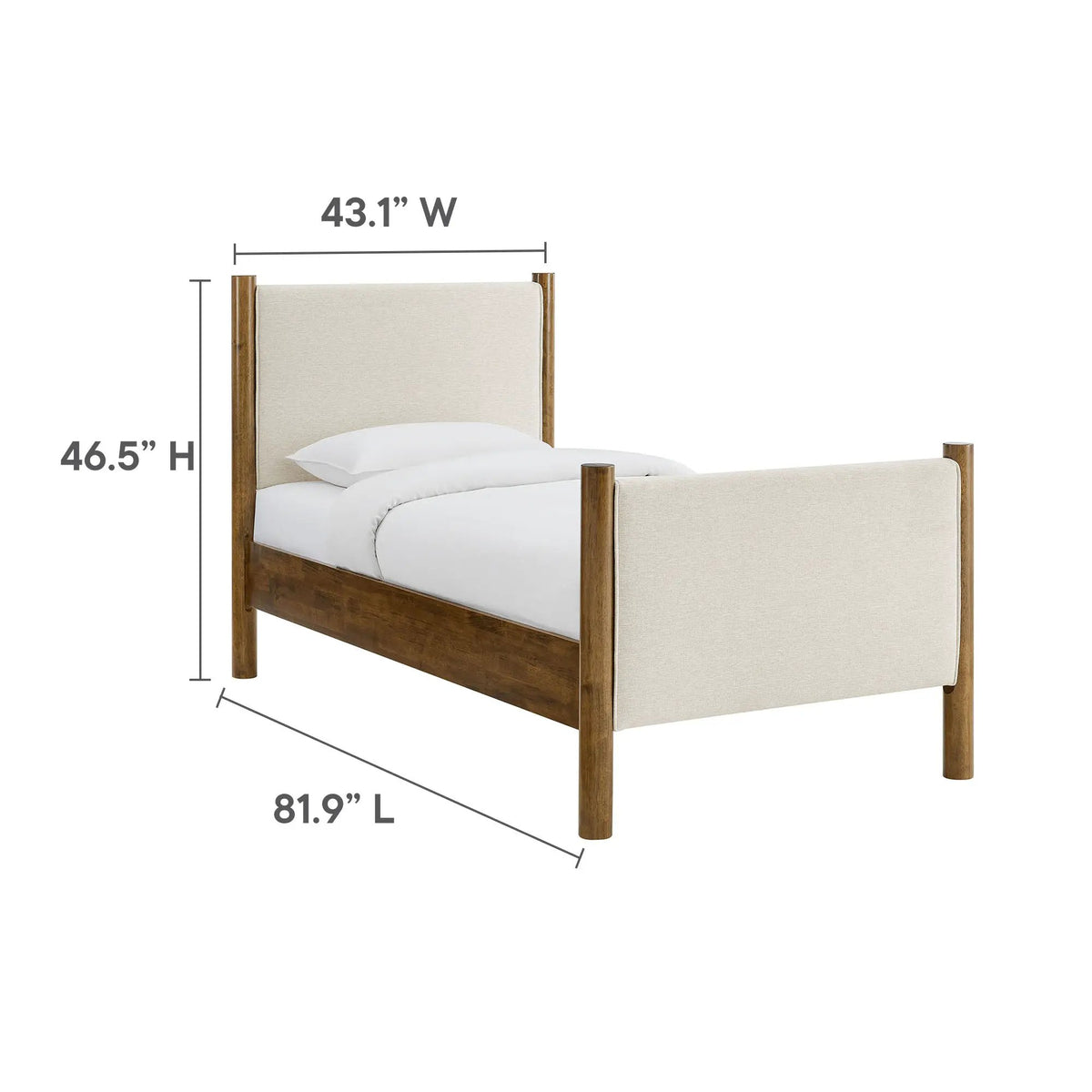 Maven Twin Size Fabric Upholstered Platform Bed by Modway by HouseOfZazla