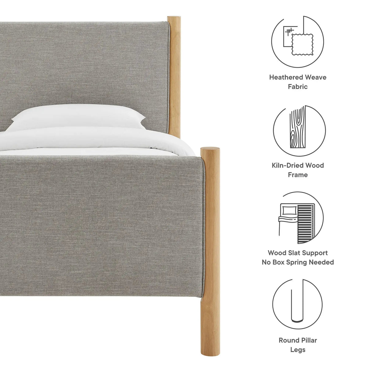 Maven Twin Size Fabric Upholstered Platform Bed by Modway by HouseOfZazla