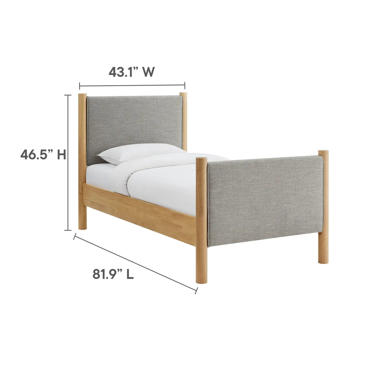 Maven Twin Size Fabric Upholstered Platform Bed by Modway by HouseOfZazla