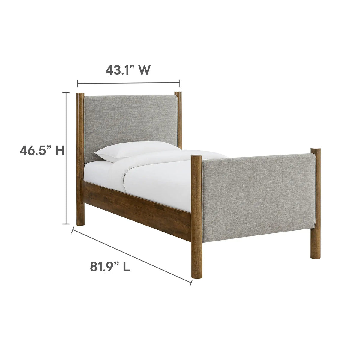 Maven Twin Size Fabric Upholstered Platform Bed by Modway by HouseOfZazla