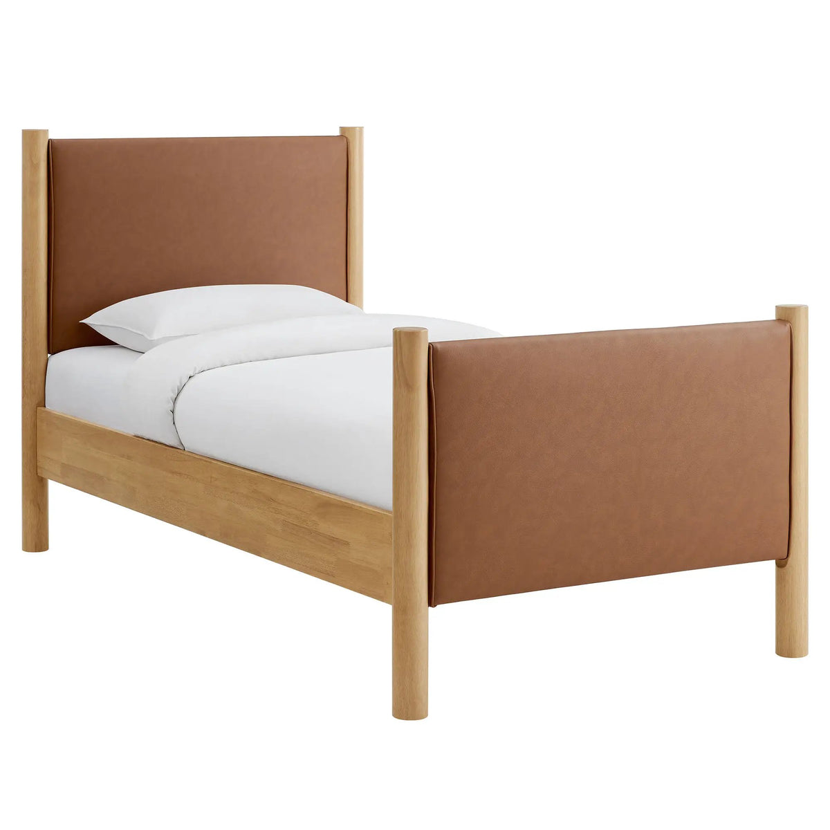 Maven Twin Size Vegan Leather Upholstered Platform Bed by Modway by HouseOfZazla
