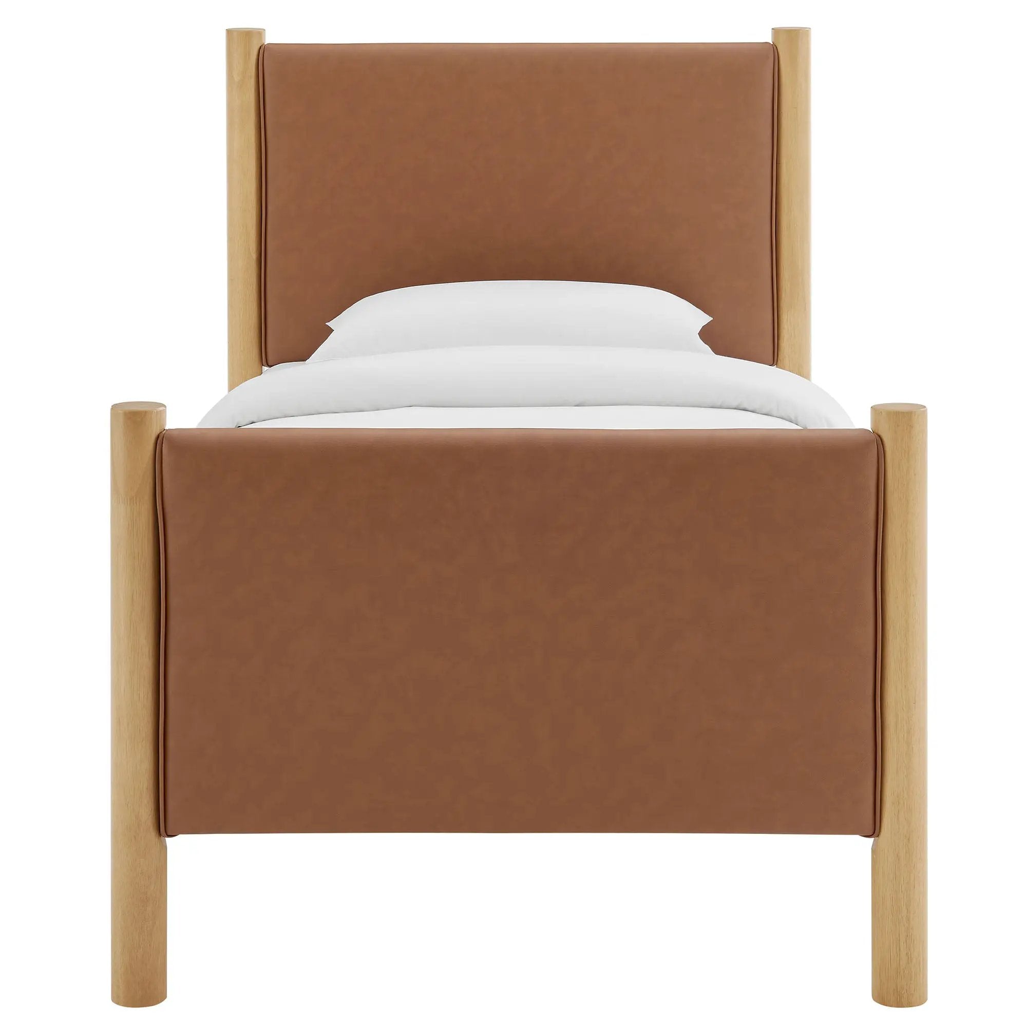 Maven Twin Size Vegan Leather Upholstered Platform Bed by Modway by HouseOfZazla
