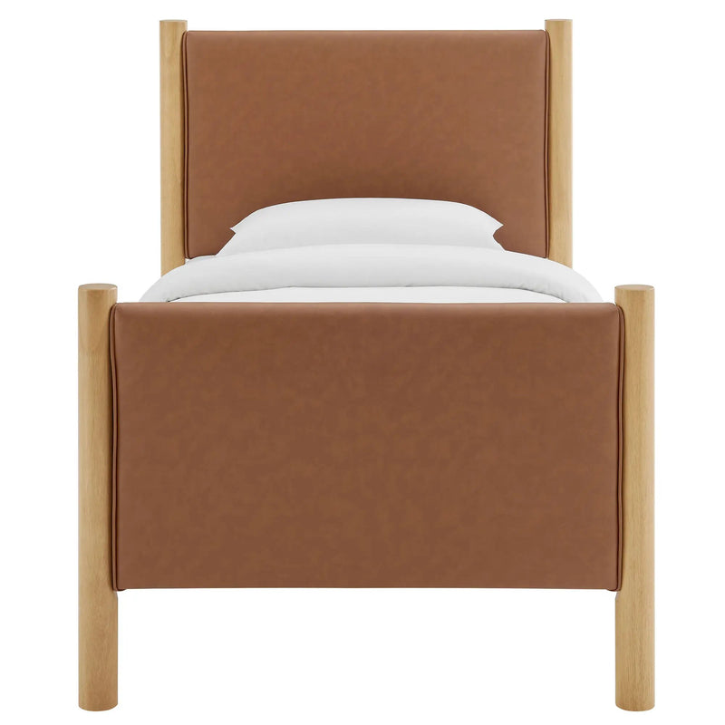 Maven Twin Size Vegan Leather Upholstered Platform Bed by Modway by HouseOfZazla
