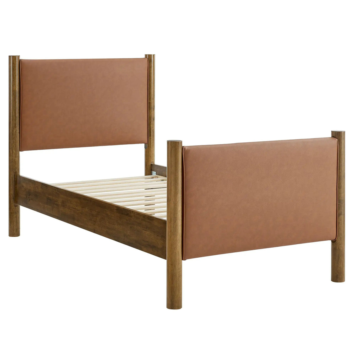 Maven Twin Size Vegan Leather Upholstered Platform Bed by Modway by HouseOfZazla