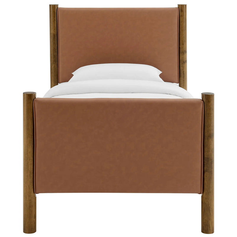 Maven Twin Size Vegan Leather Upholstered Platform Bed by Modway by HouseOfZazla