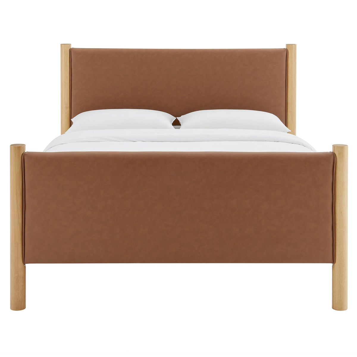 Maven Full Size Vegan Leather Upholstered Platform Bed by Modway, photo 5 of 18