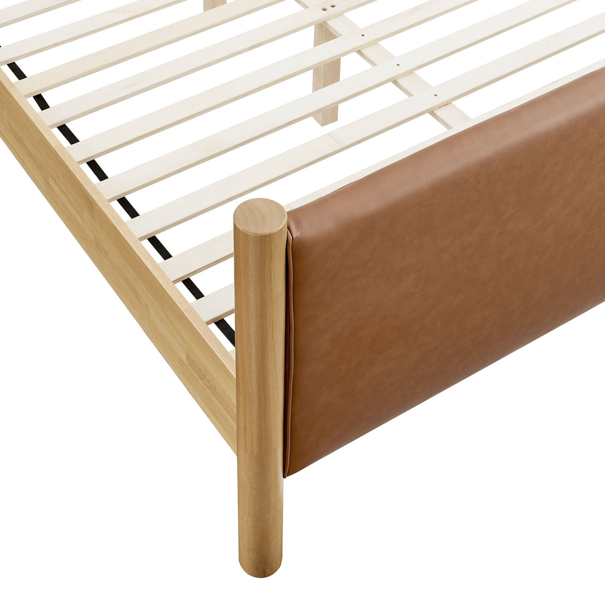 Maven Full Size Vegan Leather Upholstered Platform Bed by Modway, photo 7 of 18