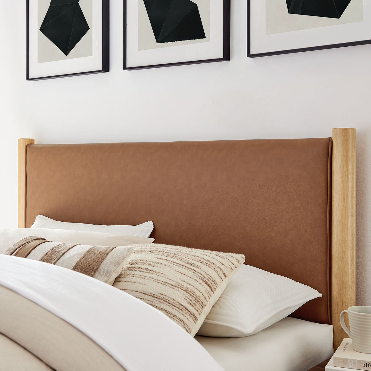 Maven Full Size Vegan Leather Upholstered Platform Bed by Modway, photo 9 of 18