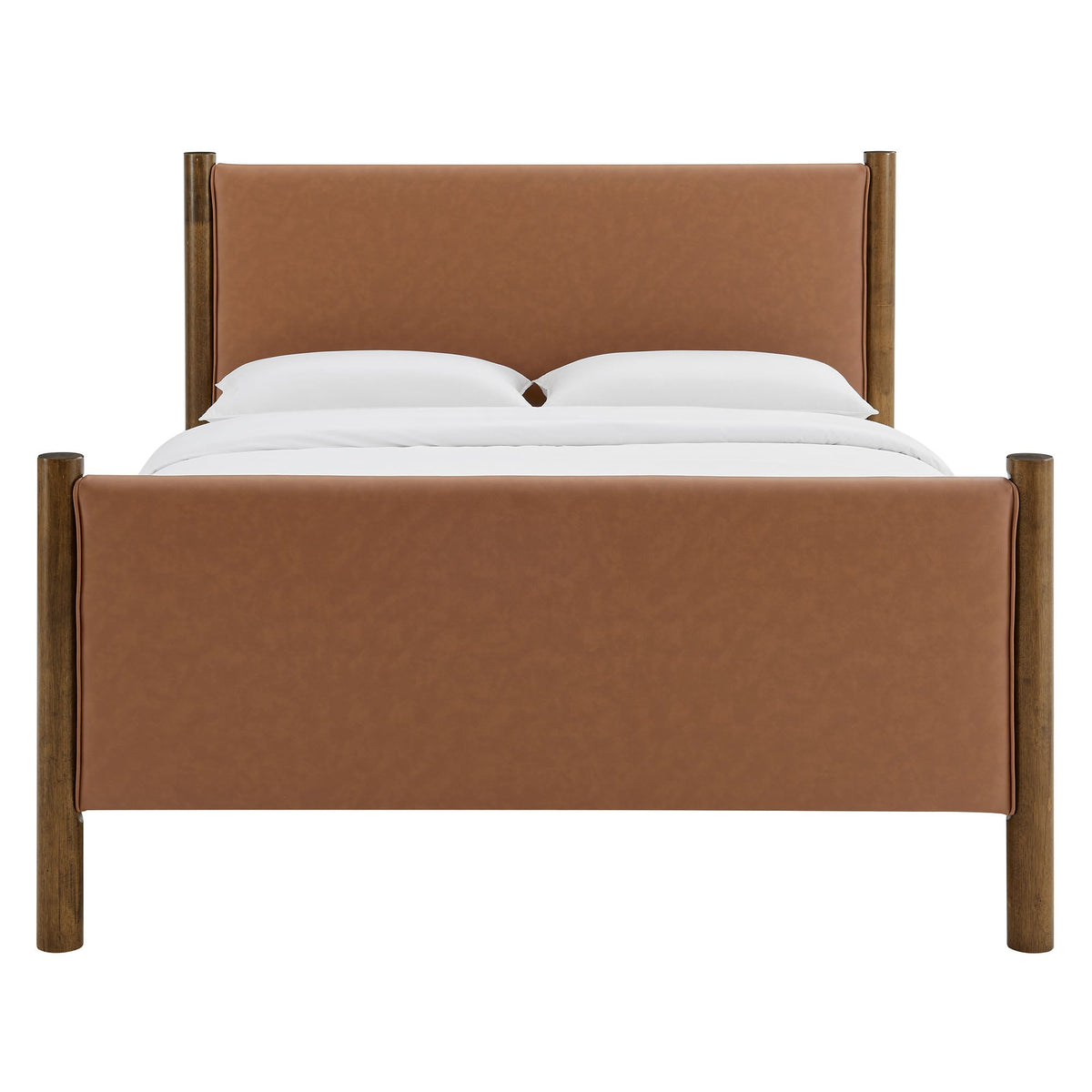 Maven Full Size Vegan Leather Upholstered Platform Bed by Modway, photo 14 of 18
