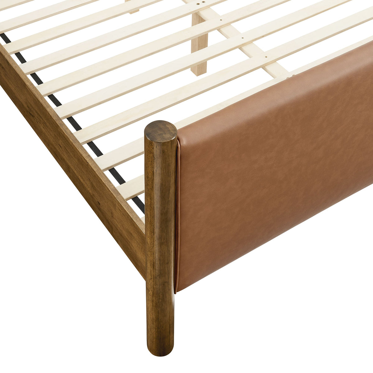 Maven Full Size Vegan Leather Upholstered Platform Bed by Modway, photo 16 of 18