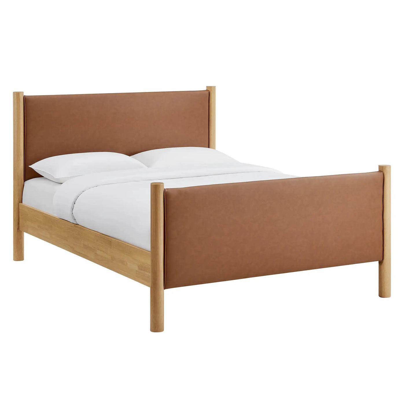 Maven Queen Size Vegan Leather Upholstered Platform Bed by HouseOfZazla