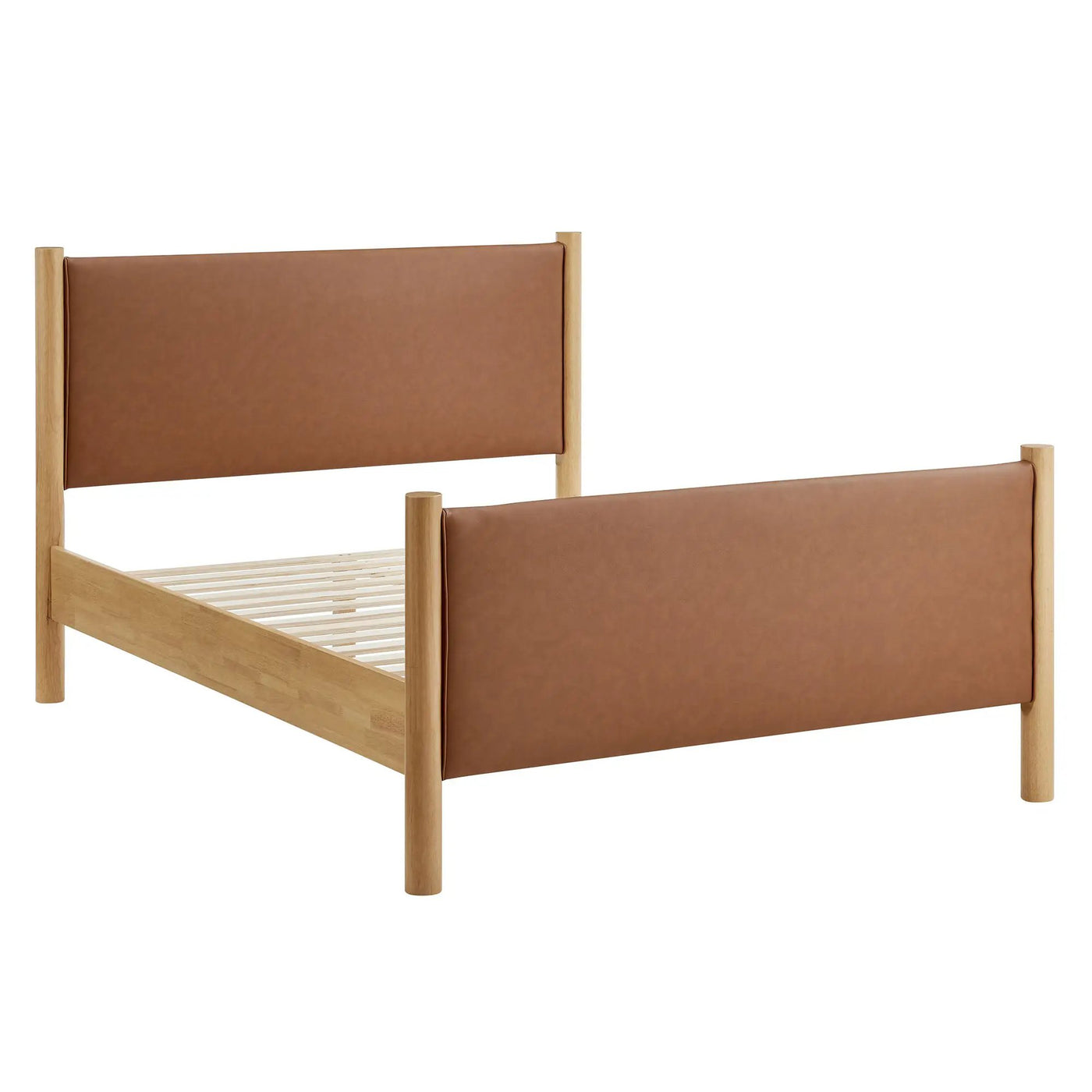 Maven Queen Size Vegan Leather Upholstered Platform Bed by HouseOfZazla