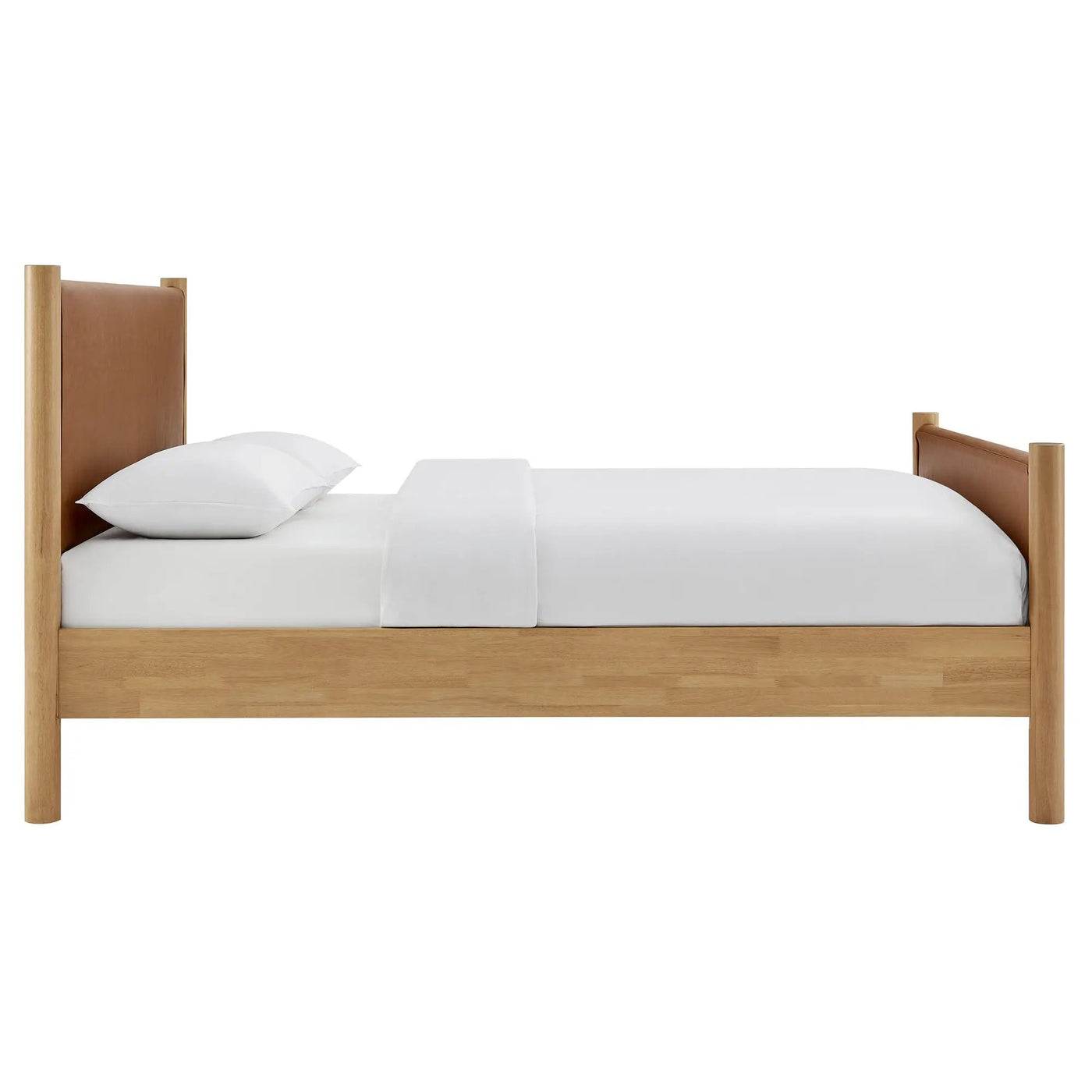 Maven Queen Size Vegan Leather Upholstered Platform Bed by HouseOfZazla