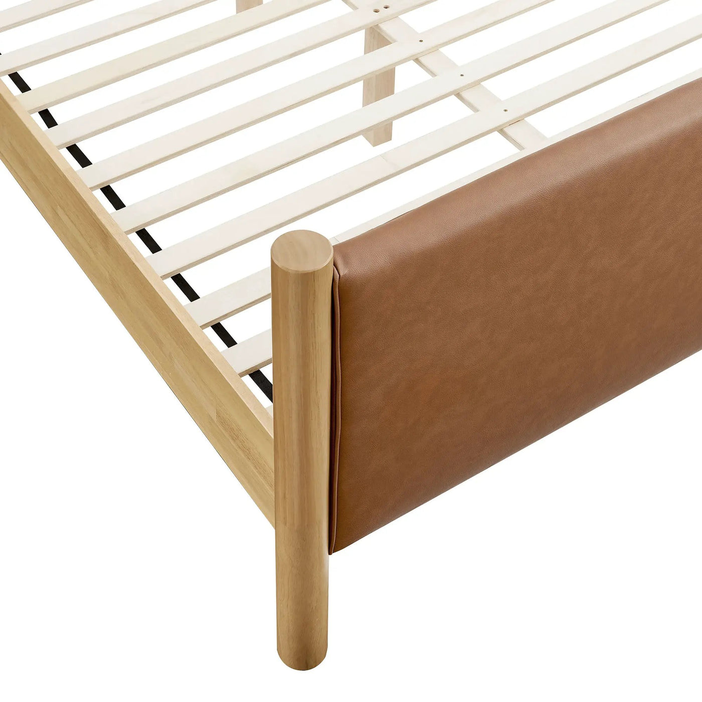 Maven Queen Size Vegan Leather Upholstered Platform Bed by HouseOfZazla