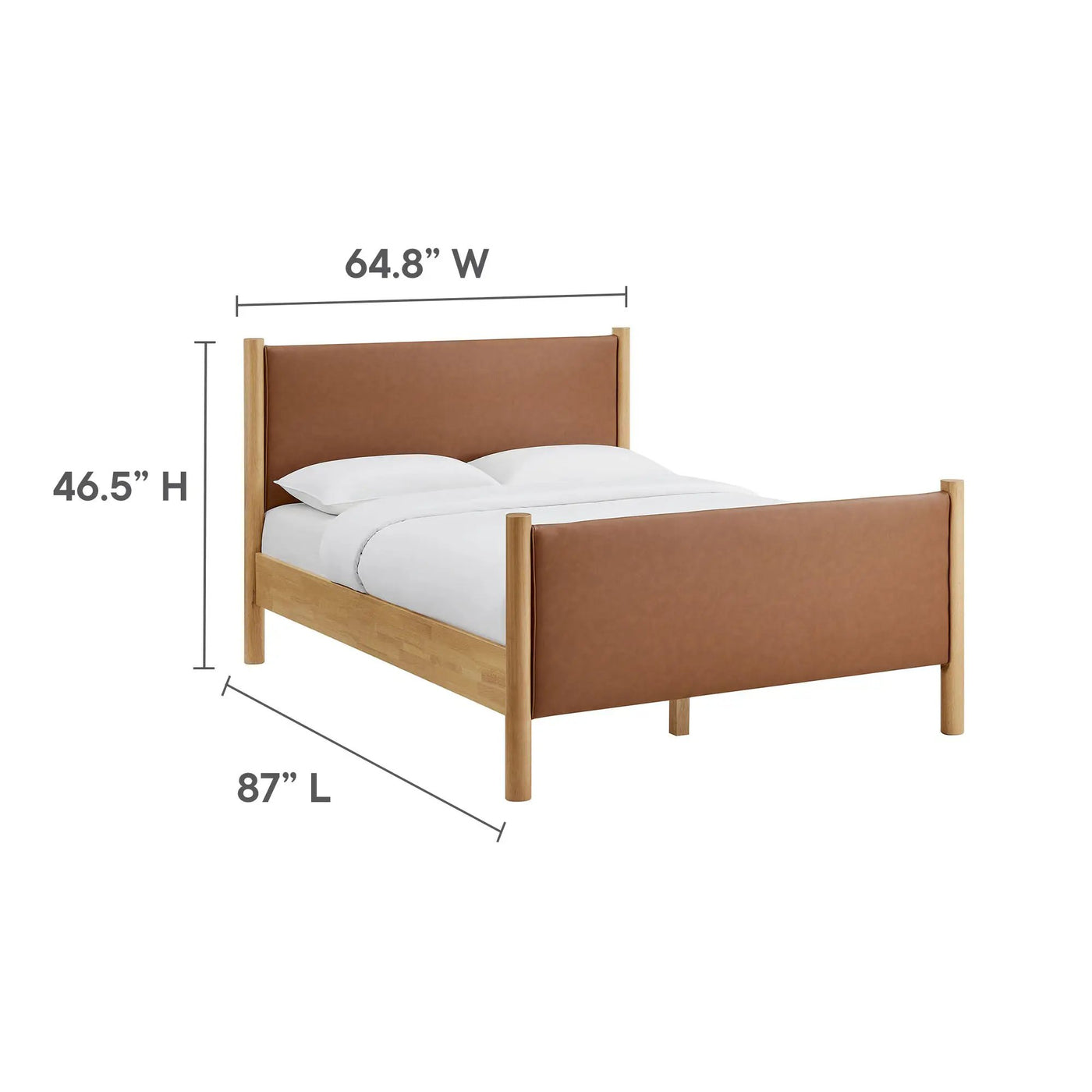 Maven Queen Size Vegan Leather Upholstered Platform Bed by HouseOfZazla