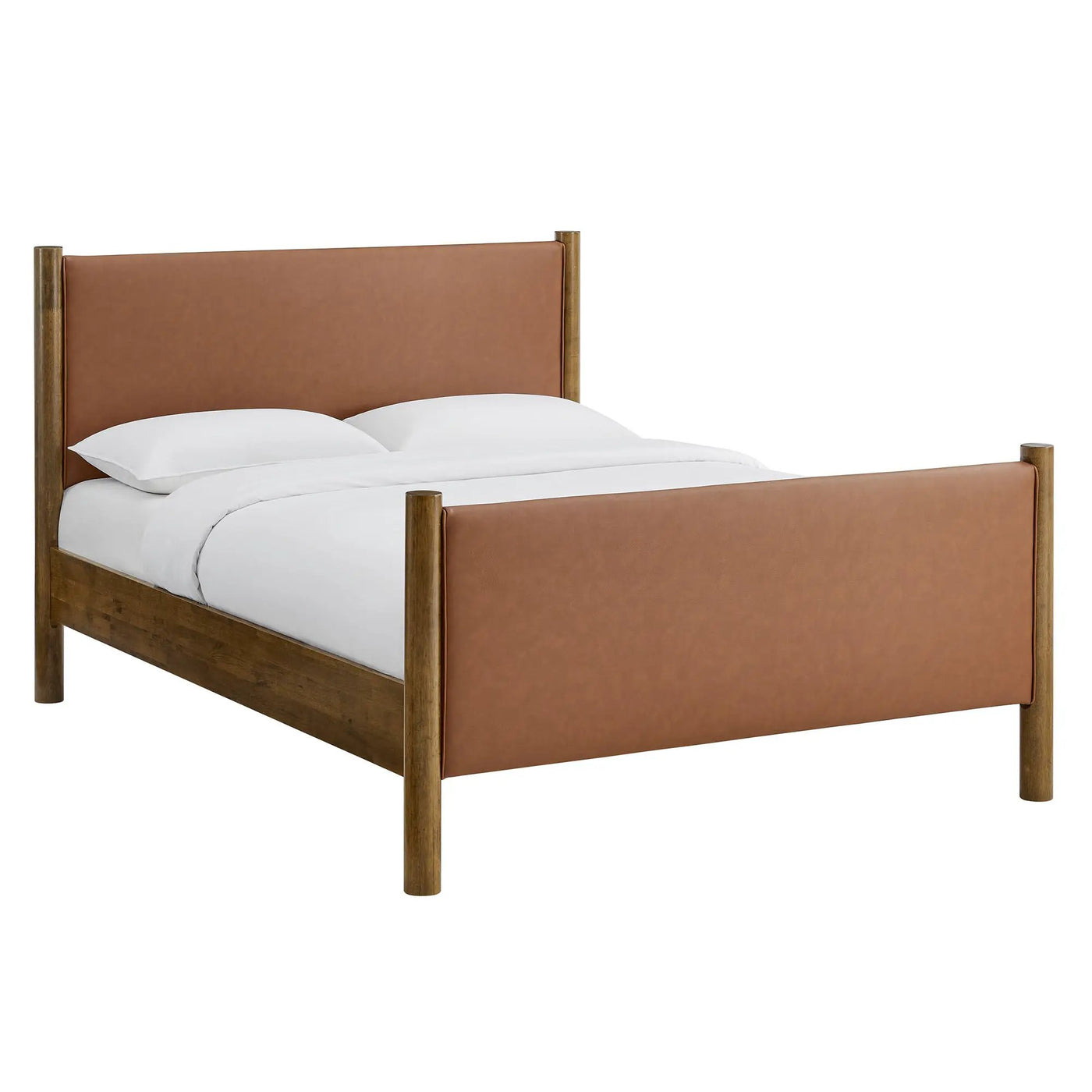 Maven Queen Size Vegan Leather Upholstered Platform Bed by HouseOfZazla