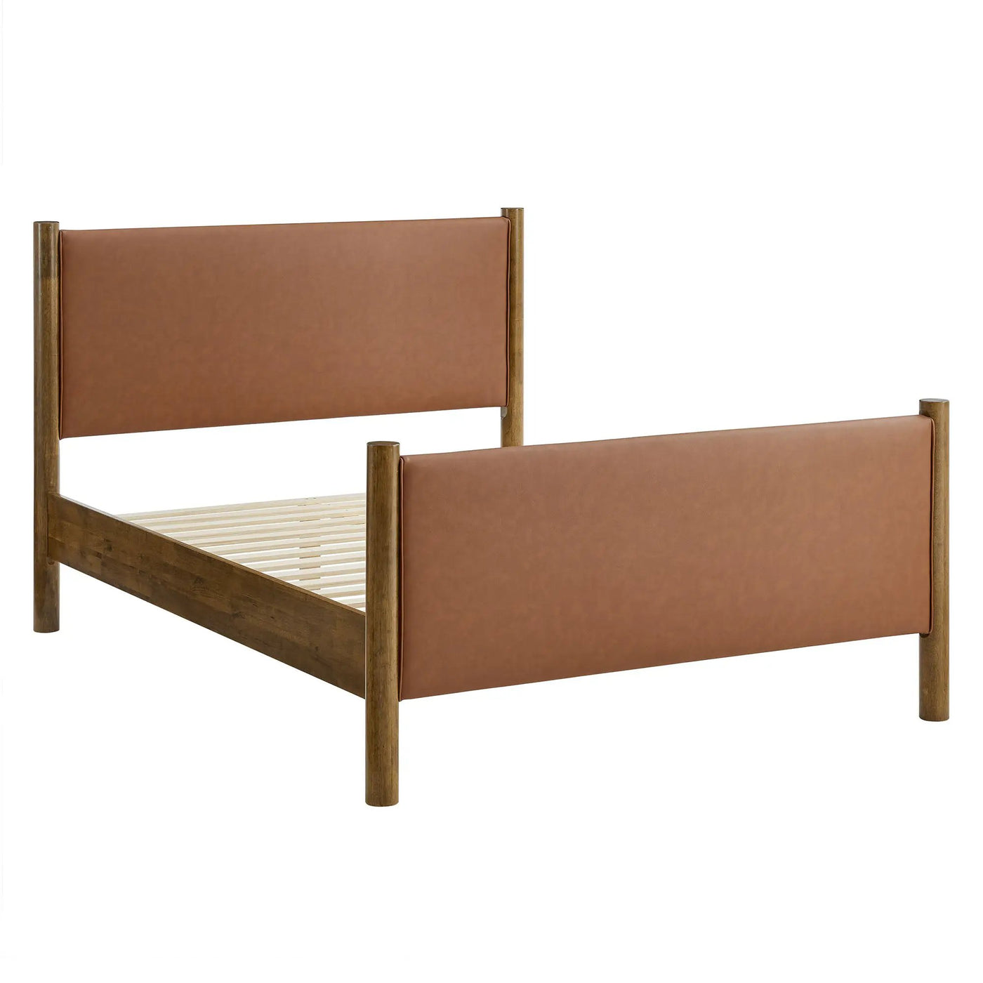 Maven Queen Size Vegan Leather Upholstered Platform Bed by HouseOfZazla
