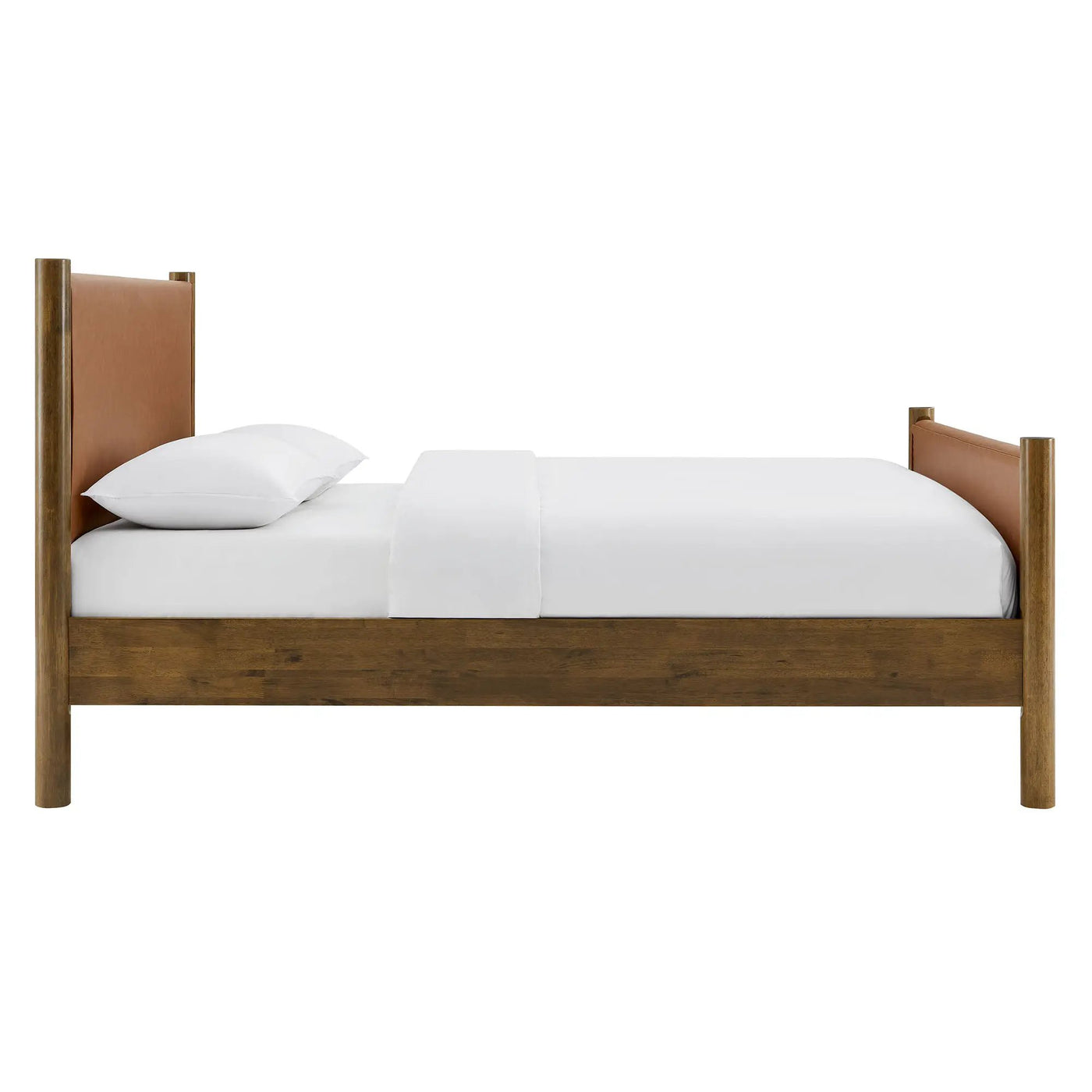 Maven Queen Size Vegan Leather Upholstered Platform Bed by HouseOfZazla
