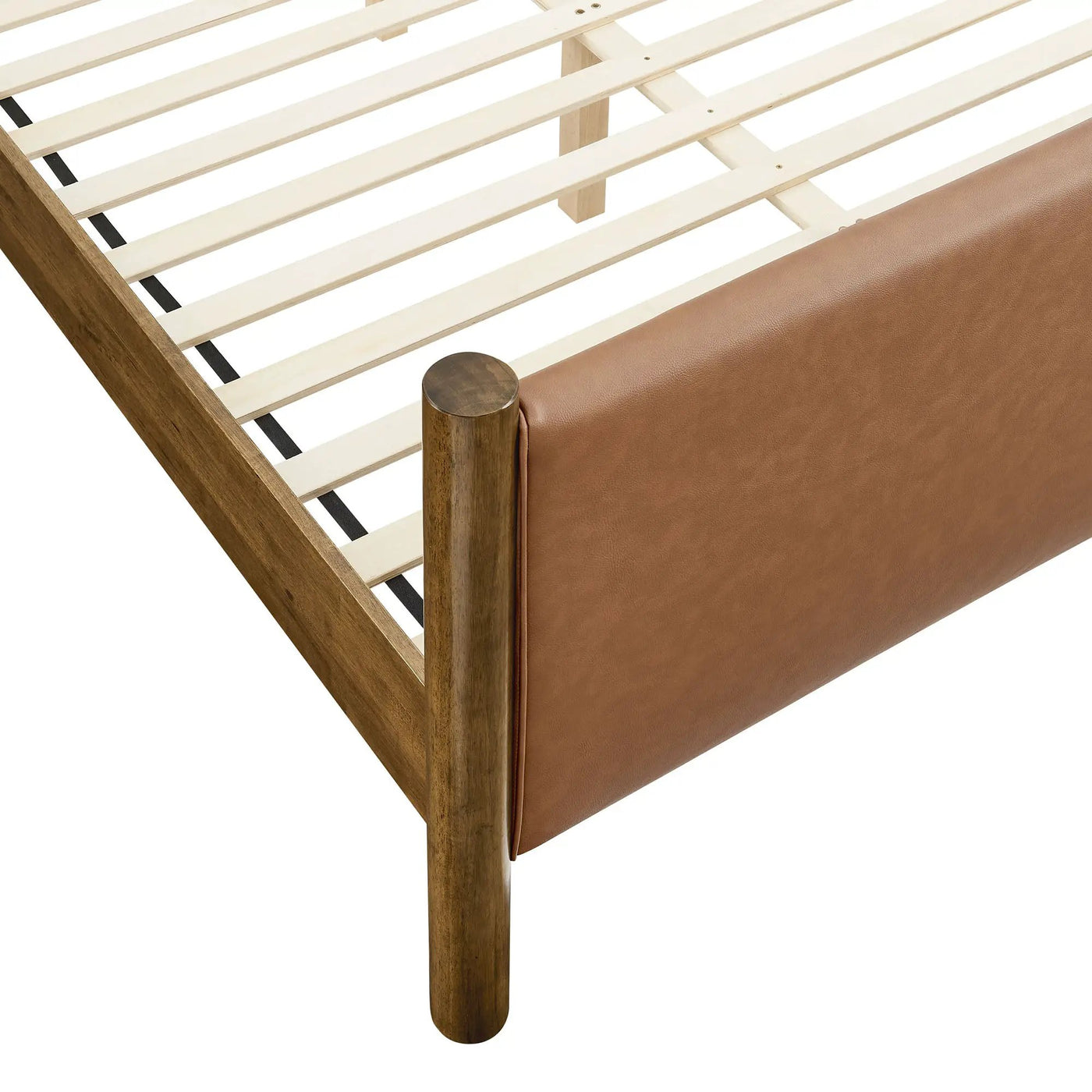 Maven Queen Size Vegan Leather Upholstered Platform Bed by HouseOfZazla