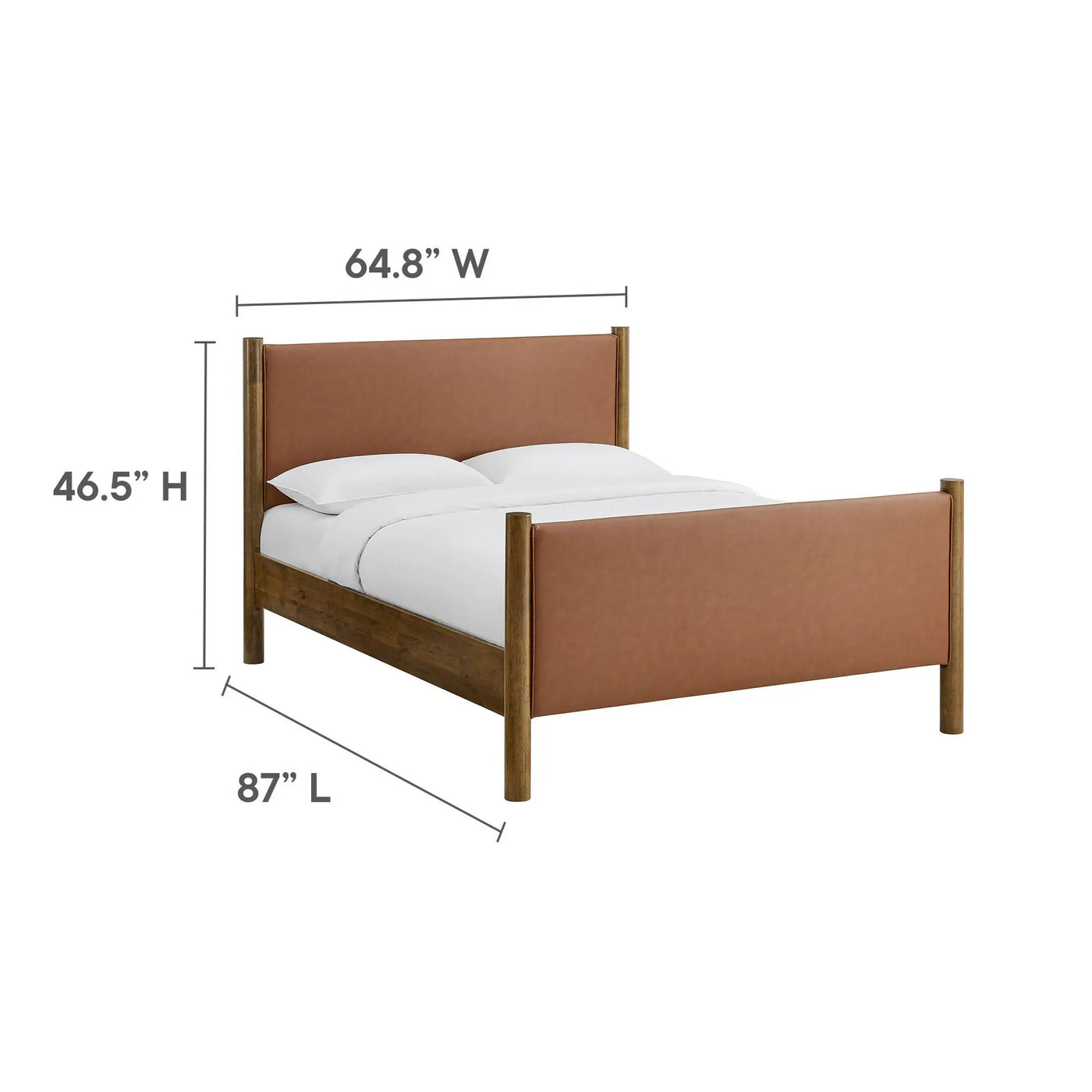 Maven Queen Size Vegan Leather Upholstered Platform Bed by HouseOfZazla