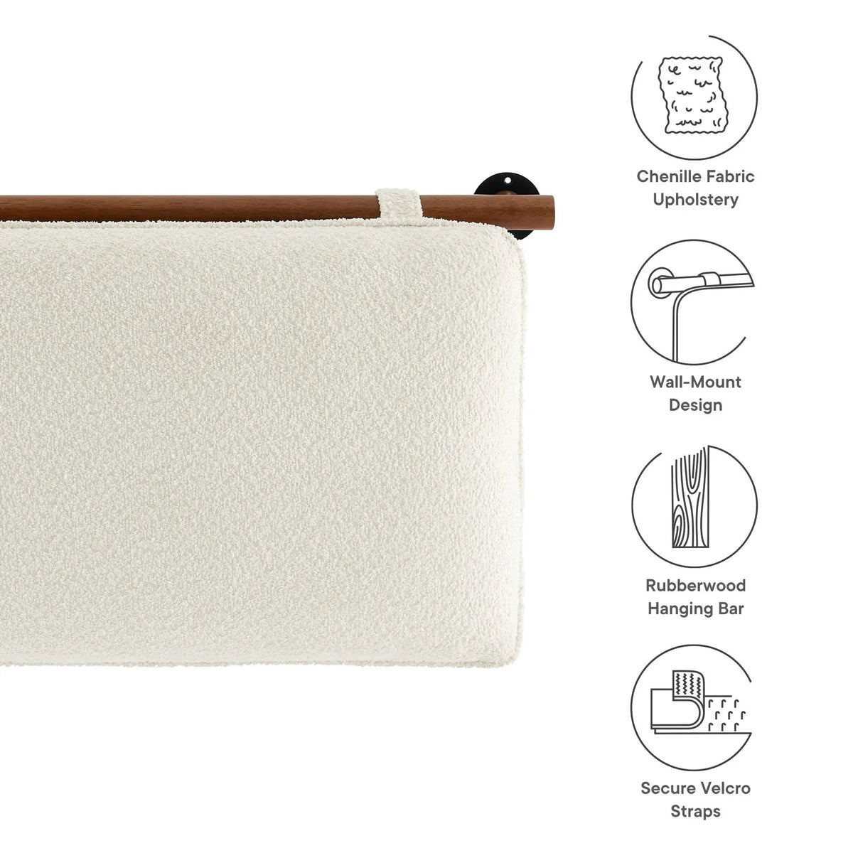 Anela Wall-Mounted Chenille Upholstered Twin Headboard by HouseOfZazla