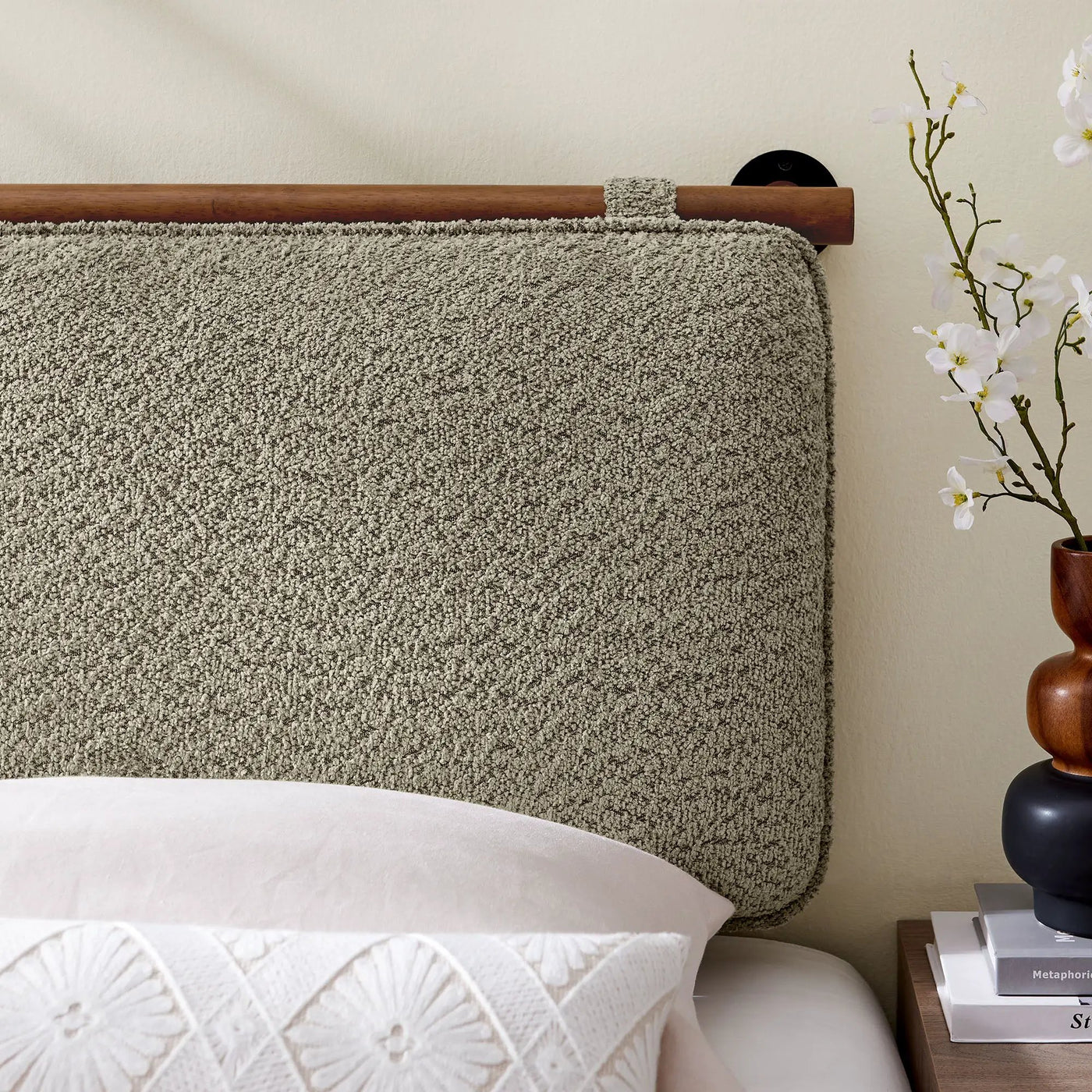 Anela Wall-Mounted Chenille Upholstered Twin Headboard by HouseOfZazla