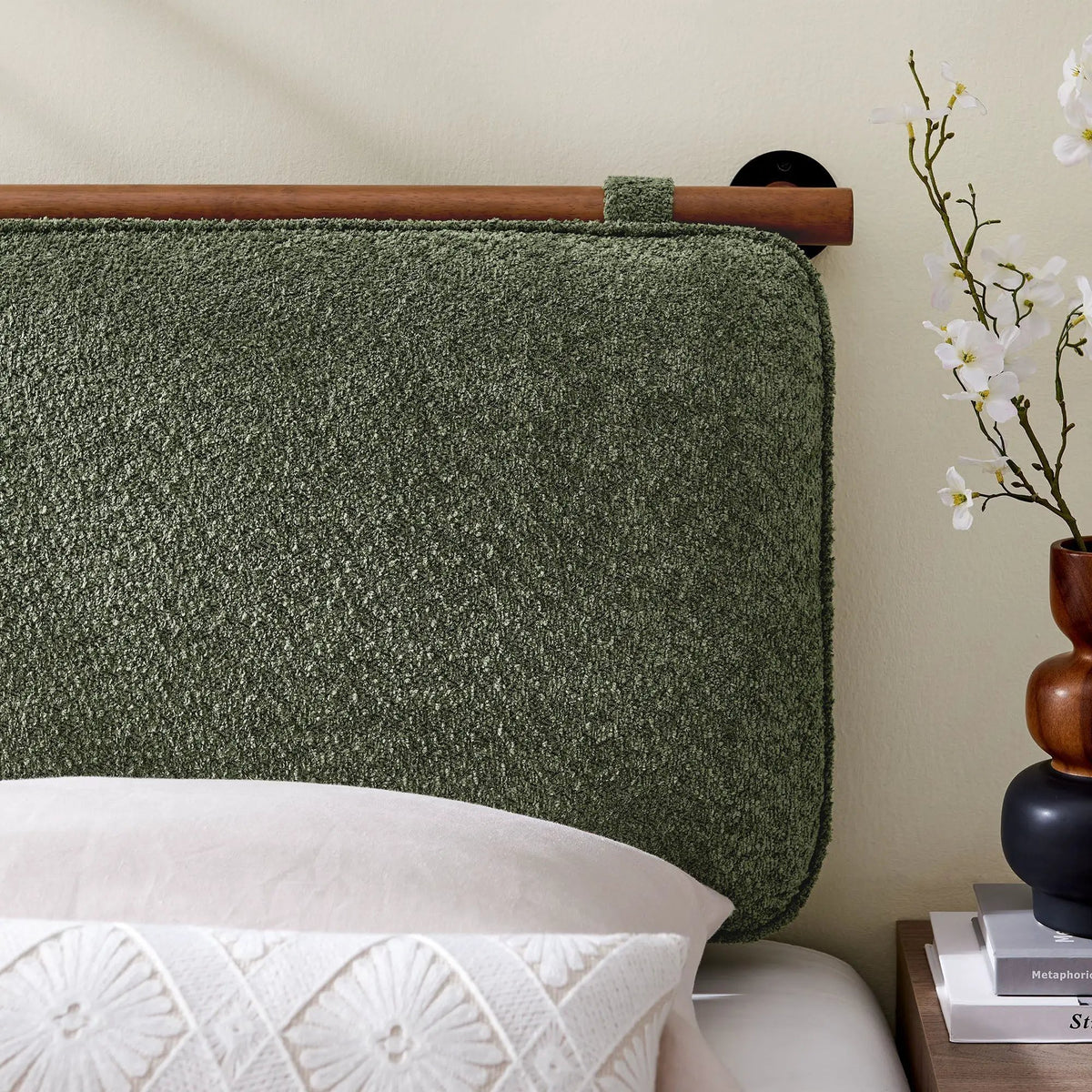 Anela Wall-Mounted Chenille Upholstered Twin Headboard by HouseOfZazla