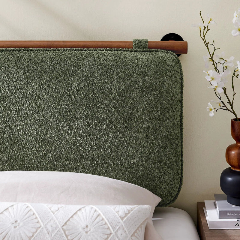 Anela Wall-Mounted Chenille Upholstered Twin Headboard by HouseOfZazla
