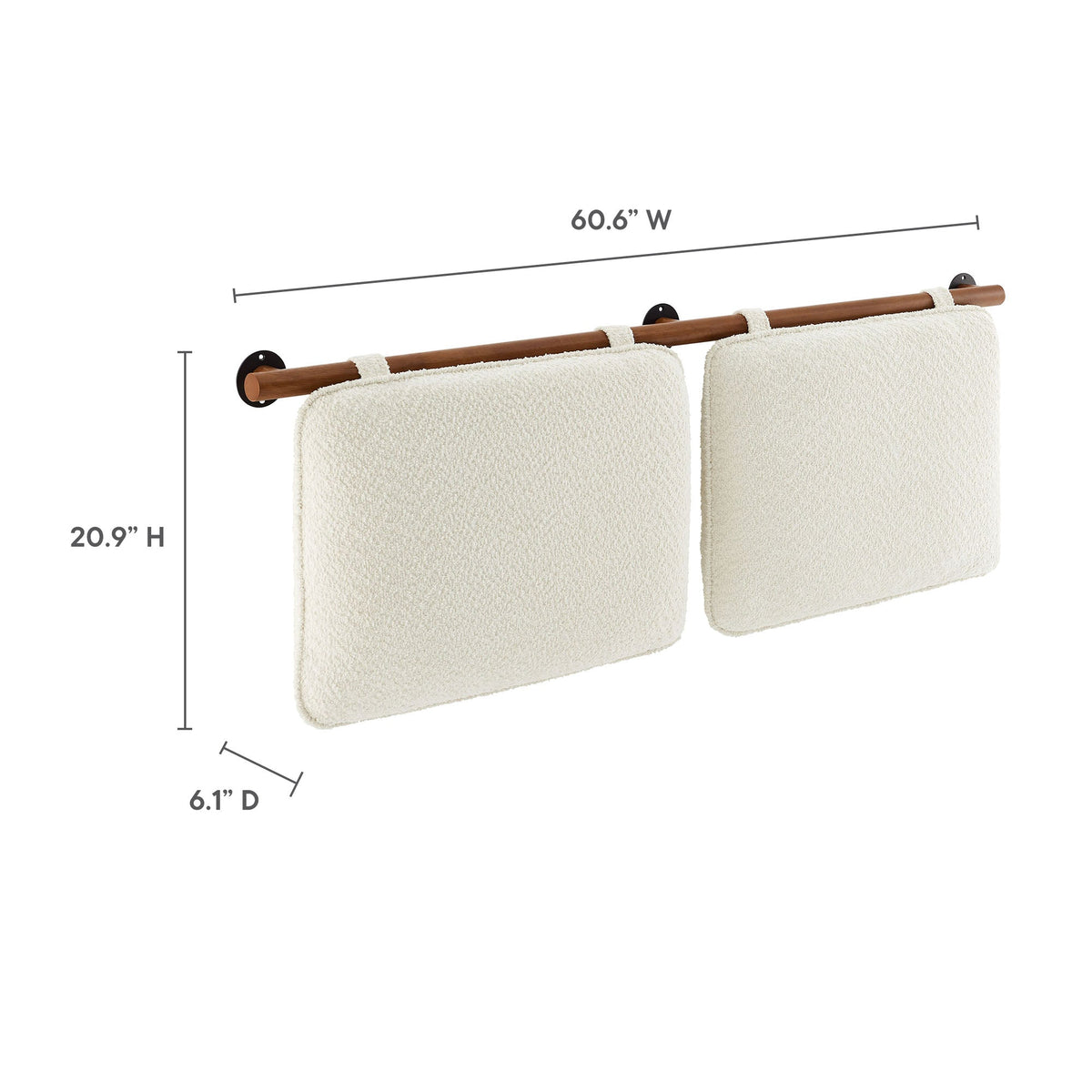 Anela Wall-Mounted Chenille Upholstered Queen Headboard by Modway, photo 11 of 32