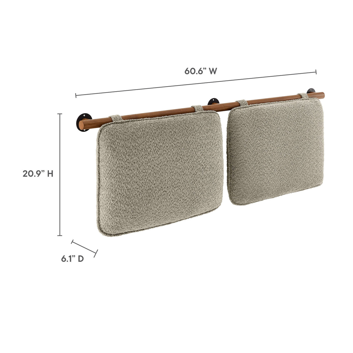 Anela Wall-Mounted Chenille Upholstered Queen Headboard by Modway, photo 19 of 32