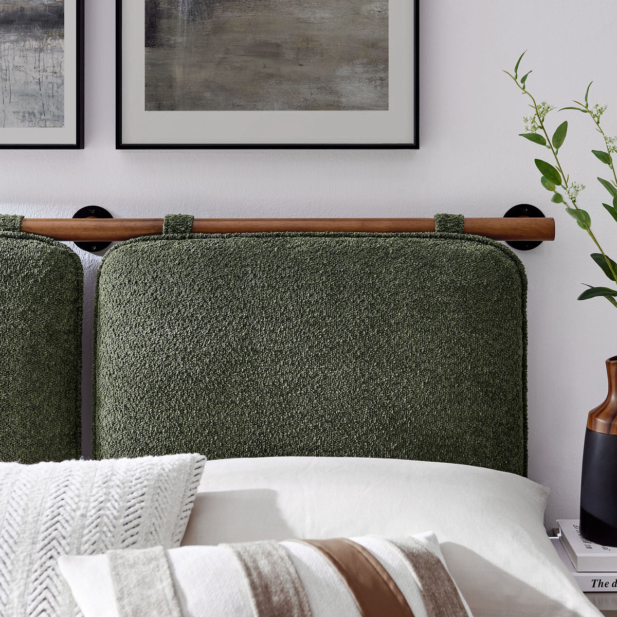 Anela Wall-Mounted Chenille Upholstered Queen Headboard by Modway, photo 31 of 32