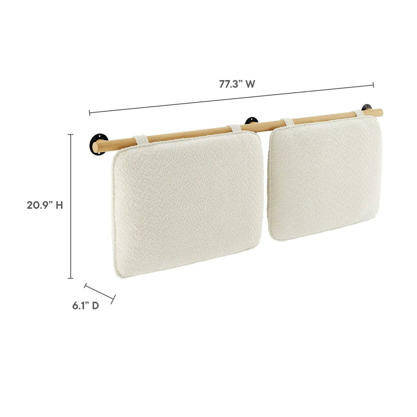 Anela Wall-Mounted Chenille Upholstered King Size Headboard by HouseOfZazla
