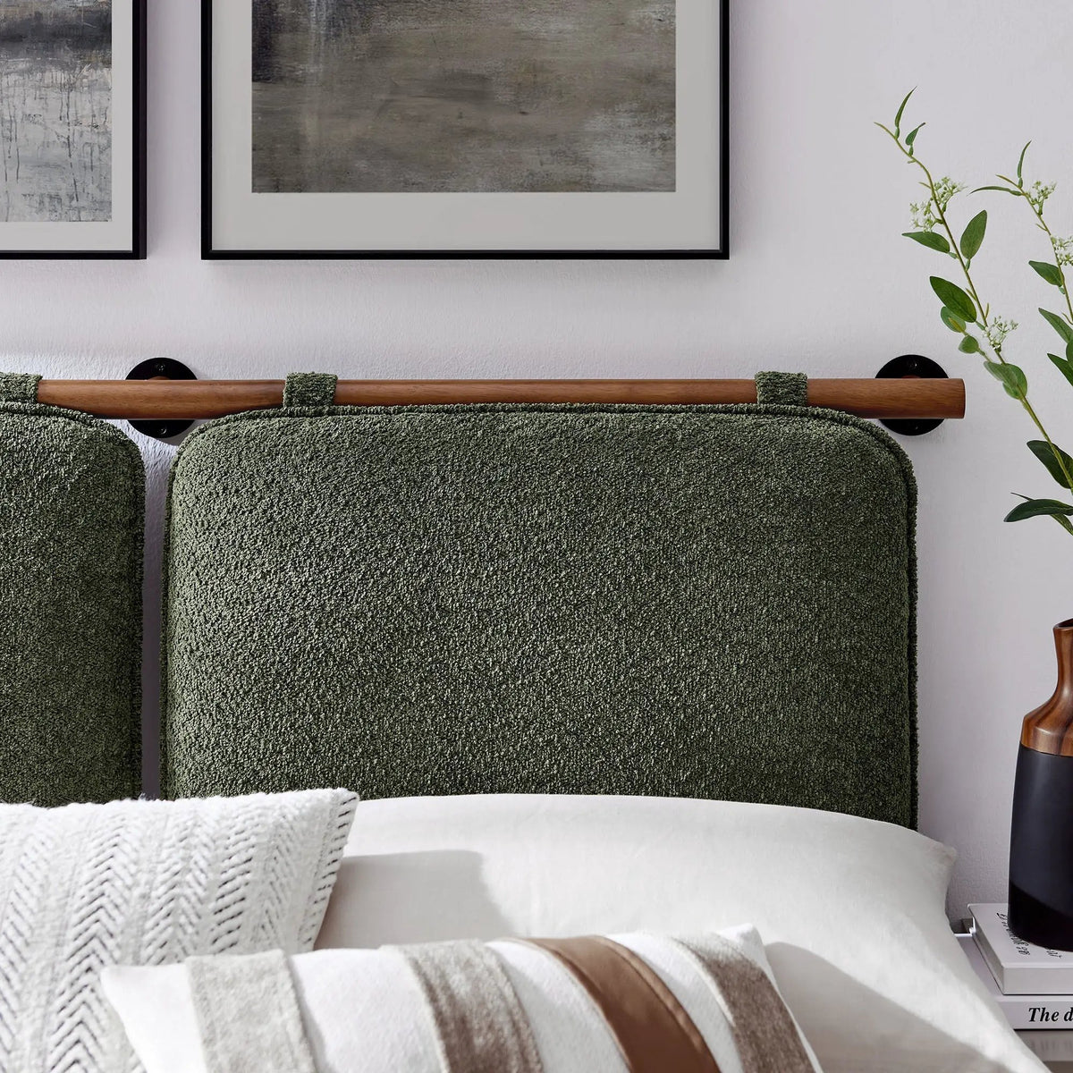 Anela Wall-Mounted Chenille Upholstered King Size Headboard by HouseOfZazla